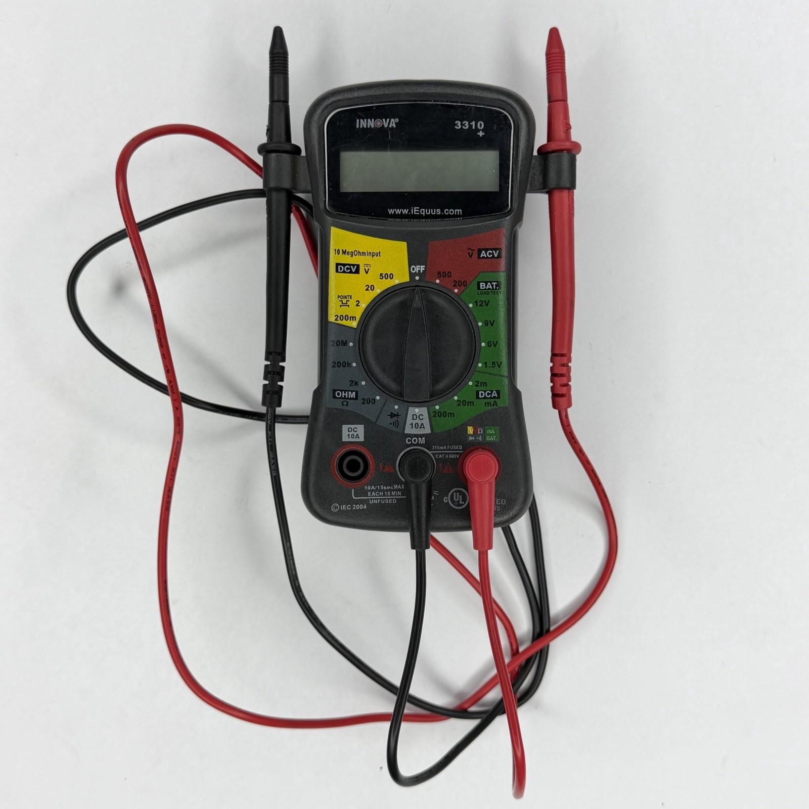 Innova 3310 Hands-Free 10 MegOhm Digital Multimeter Equus Voltmeter Ammeter
