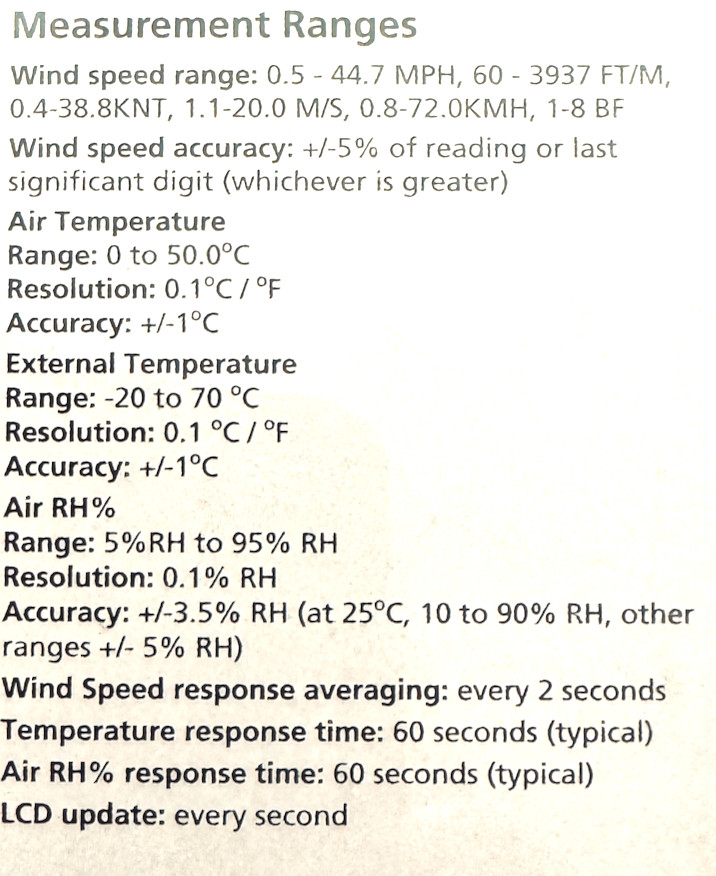 Amprobe TMA5 Mini Vane Anemometer. Pocket size, compact design