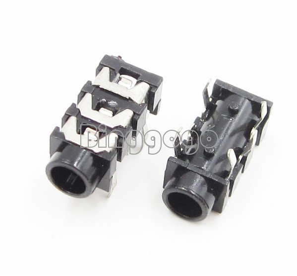 10pcs 5pin 3.5mm stereo headphone audio jack earphone socket new