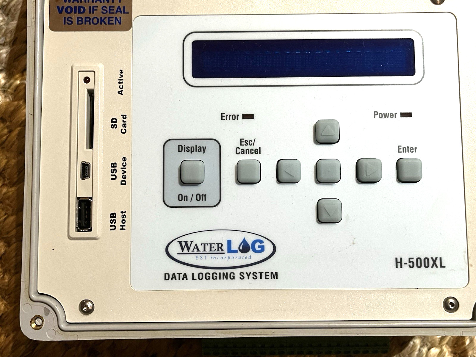 YSI WaterLOG Model H-500XL Data Logging System with Transducer