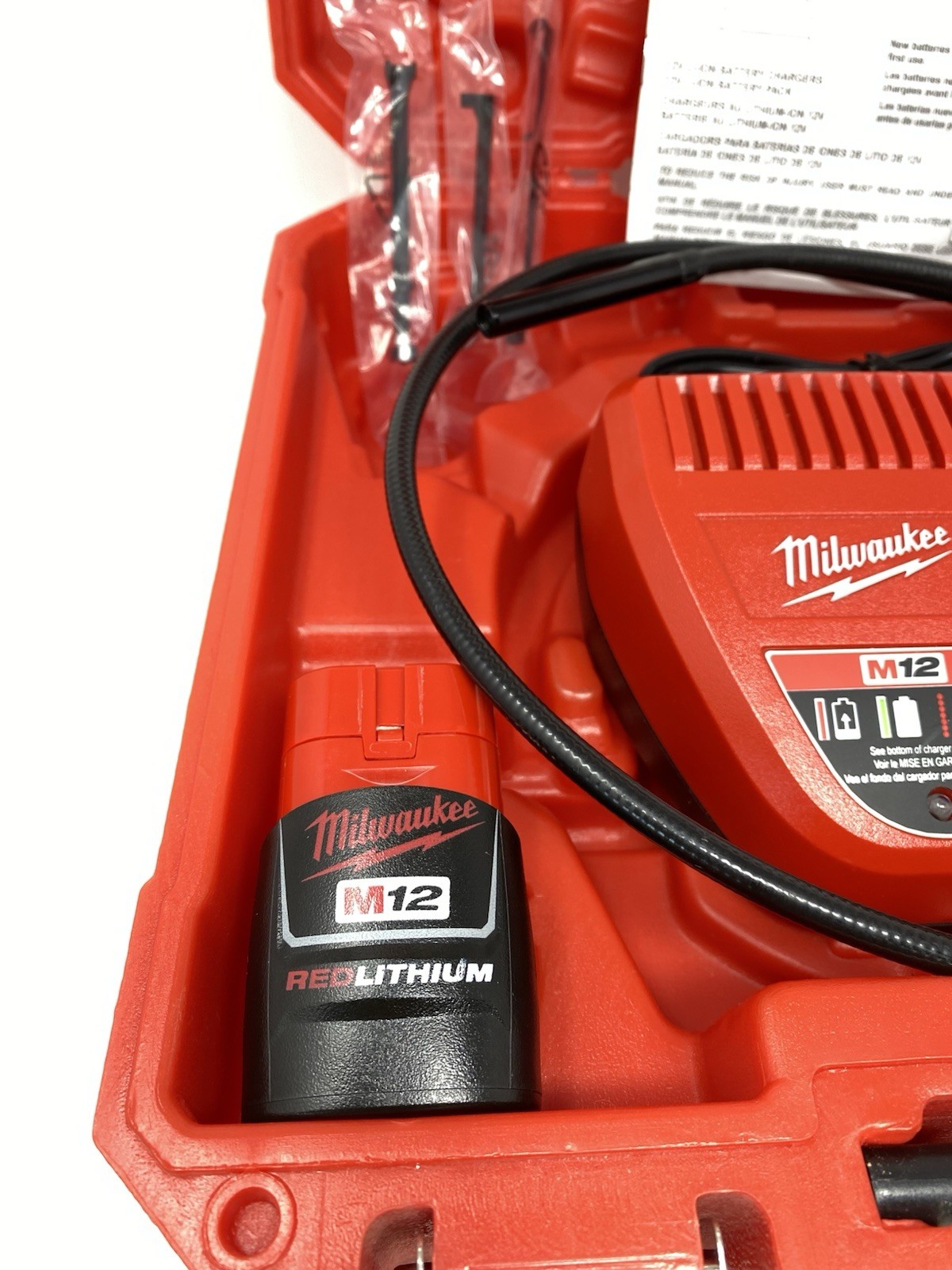 Milwaukee 2313-21 M12 Cordless Digital Inspection 360 Camera Kit & Case CLEAN!