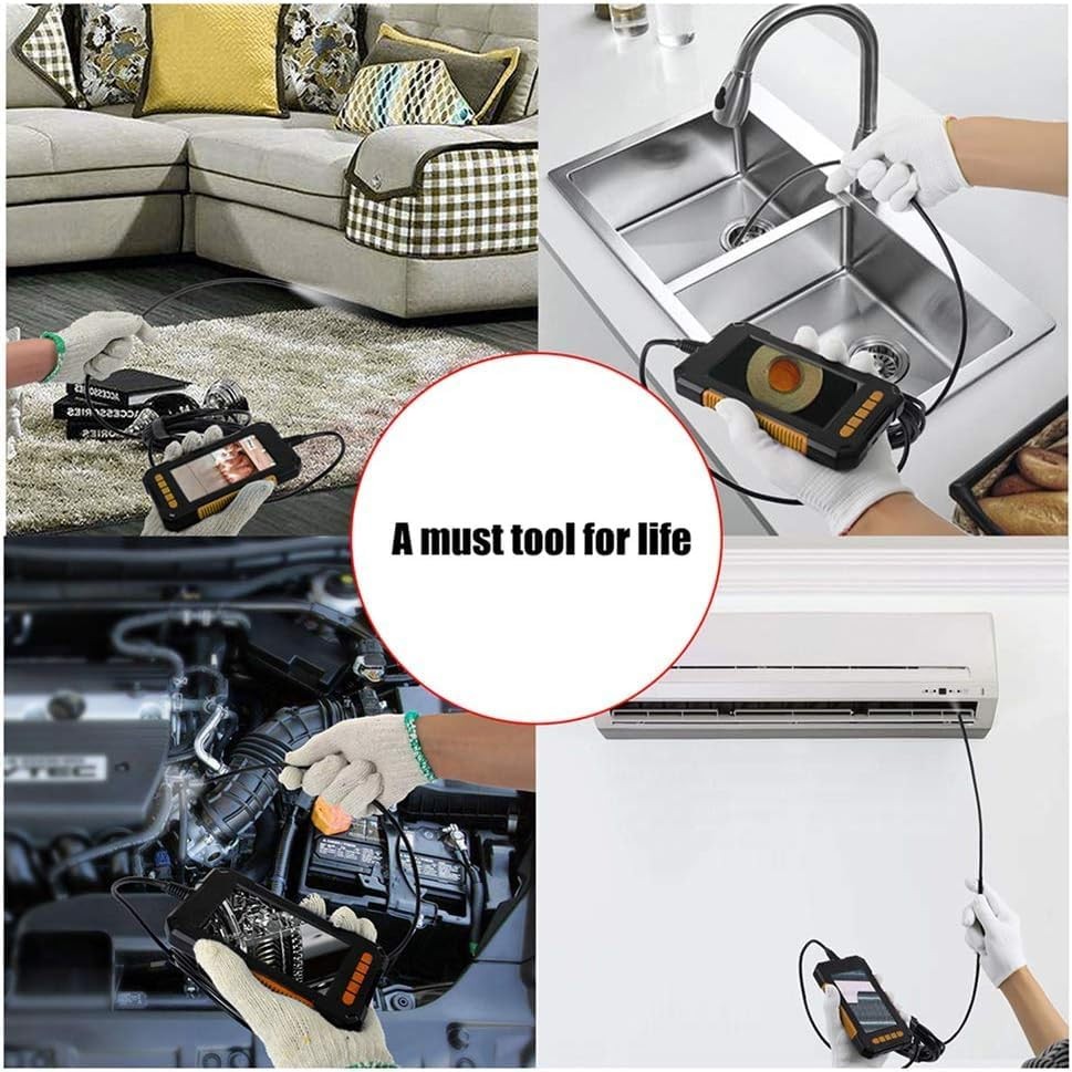 1080P LED Handheld Industrial Endoscope Borescope 8mm Inspection Snake Camera US