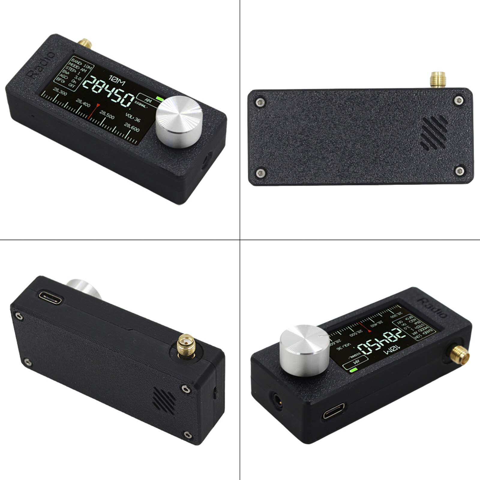 SI4732 Portable Radio 0.5-108MHz LSB USB Mini Pocket Radio 1.9-inch IPS Display