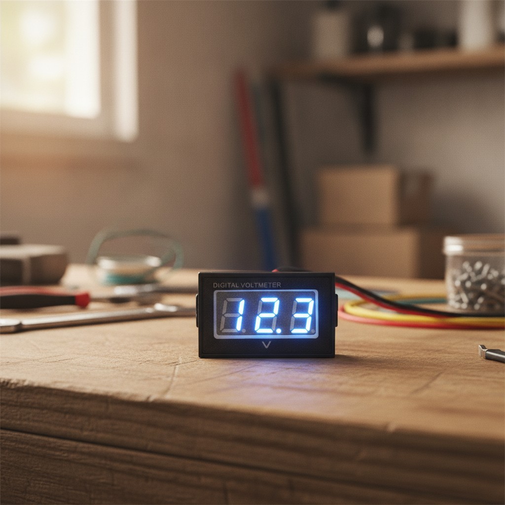 Waterproof Voltage Meter DC 4.5-150V Digital Voltmeter 0.56″ LED Blue