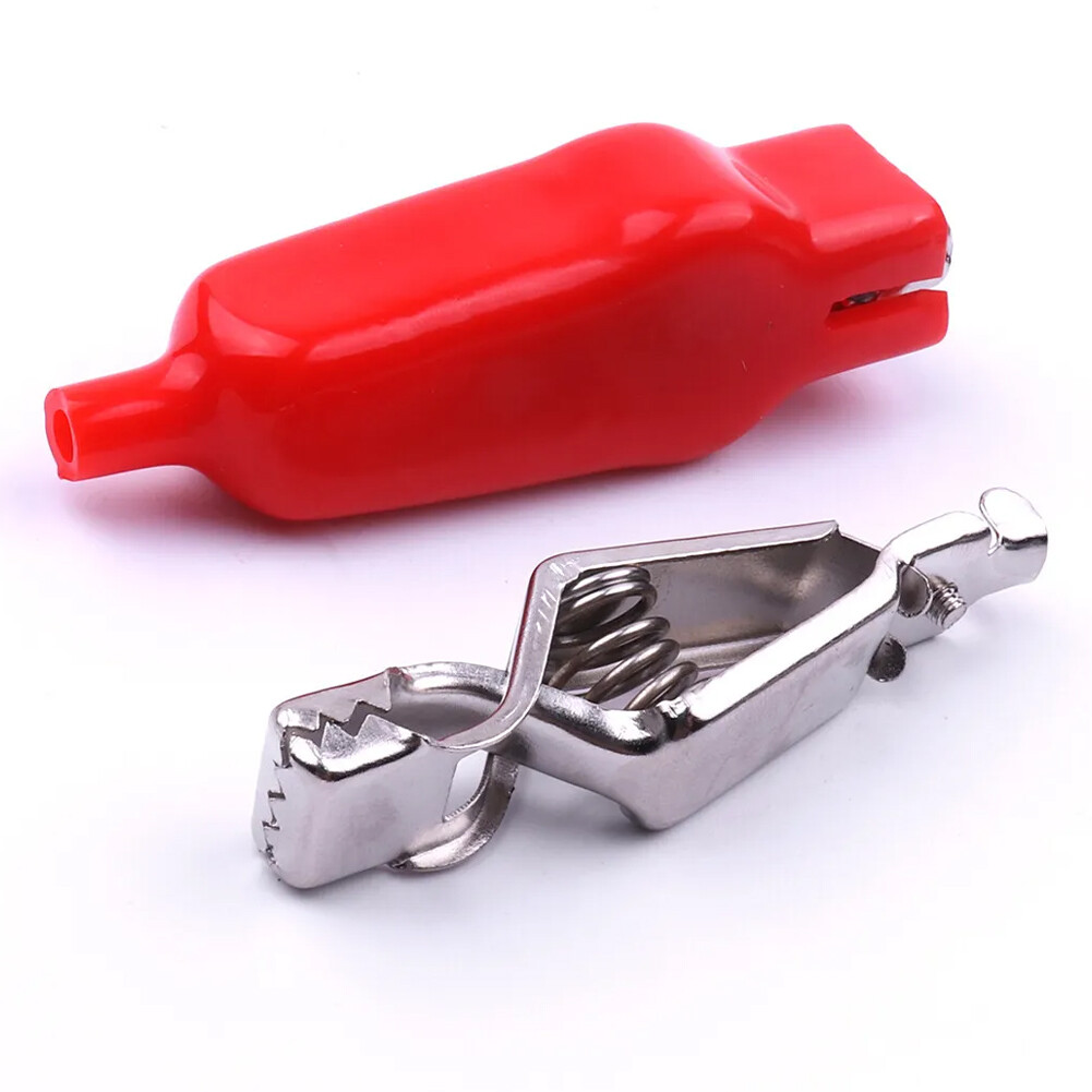 20pcs 20A Sheathed Alligator Clip for Electrical Jumper Wire Clamp Voltage Test