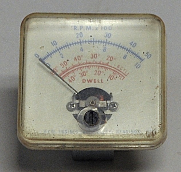 UNBRANDED RPM/DWELL METER, 2 1/2 X 2 1/2 INCH FROM ESTATE PARTS