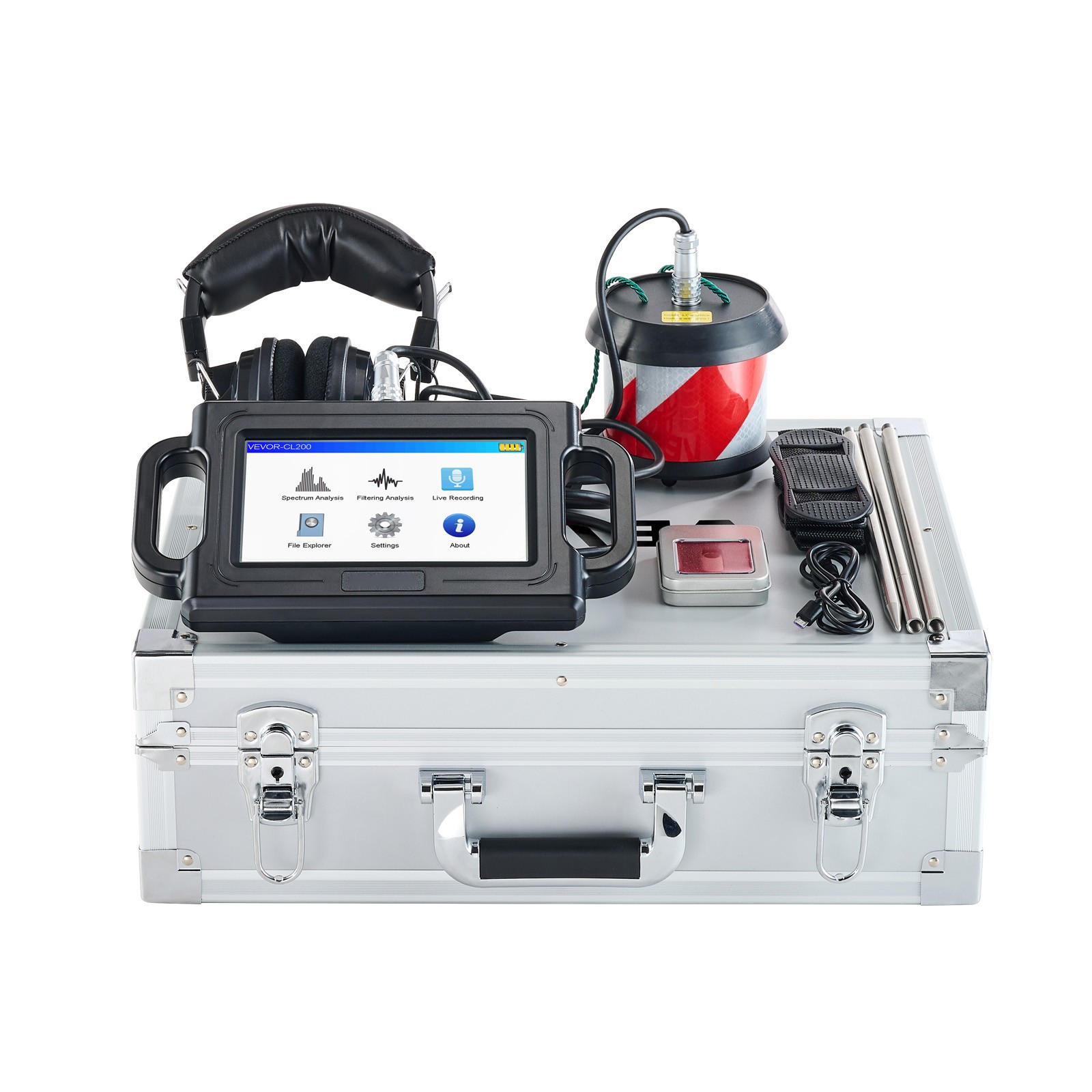 Uimoso Pipe Leak Detection Device 1Hz-5000Hz 7″ Touchscreen Locator