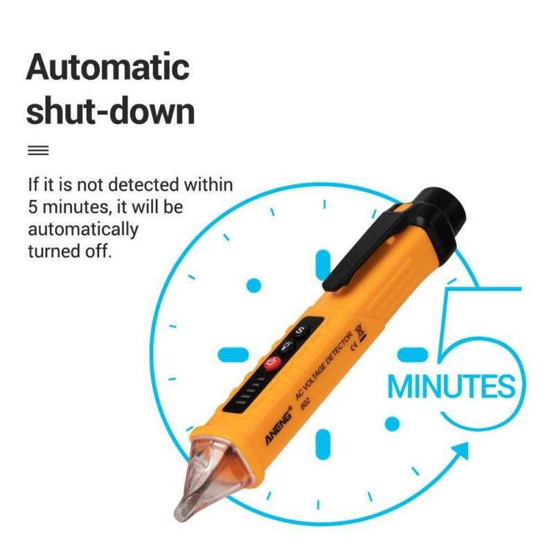 12-1000V LED Electric Live Wire Tester Pen Non-Contact AC Voltage Detector Pen