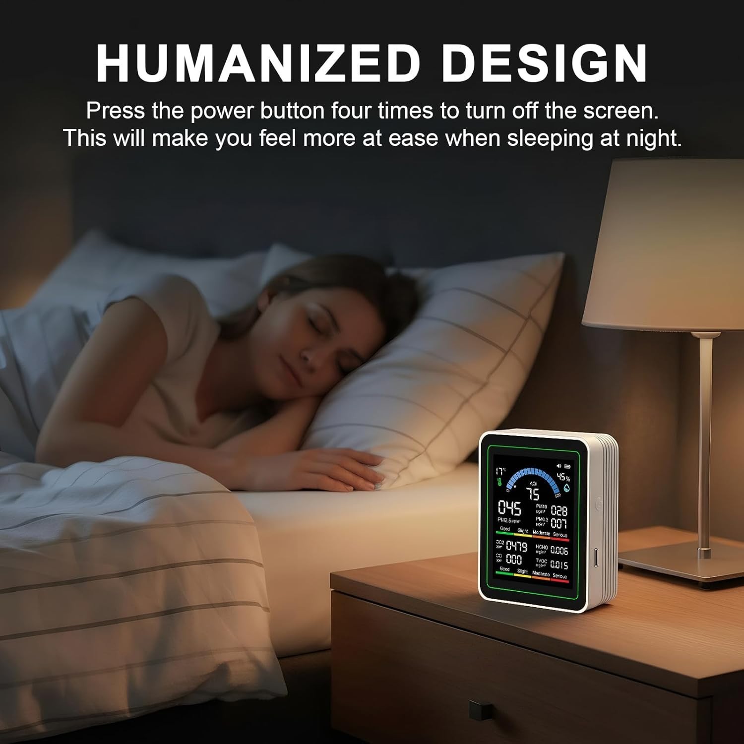 MT13 10-in-1 Indoor Air Quality Monitor, Real-time AQI Tester