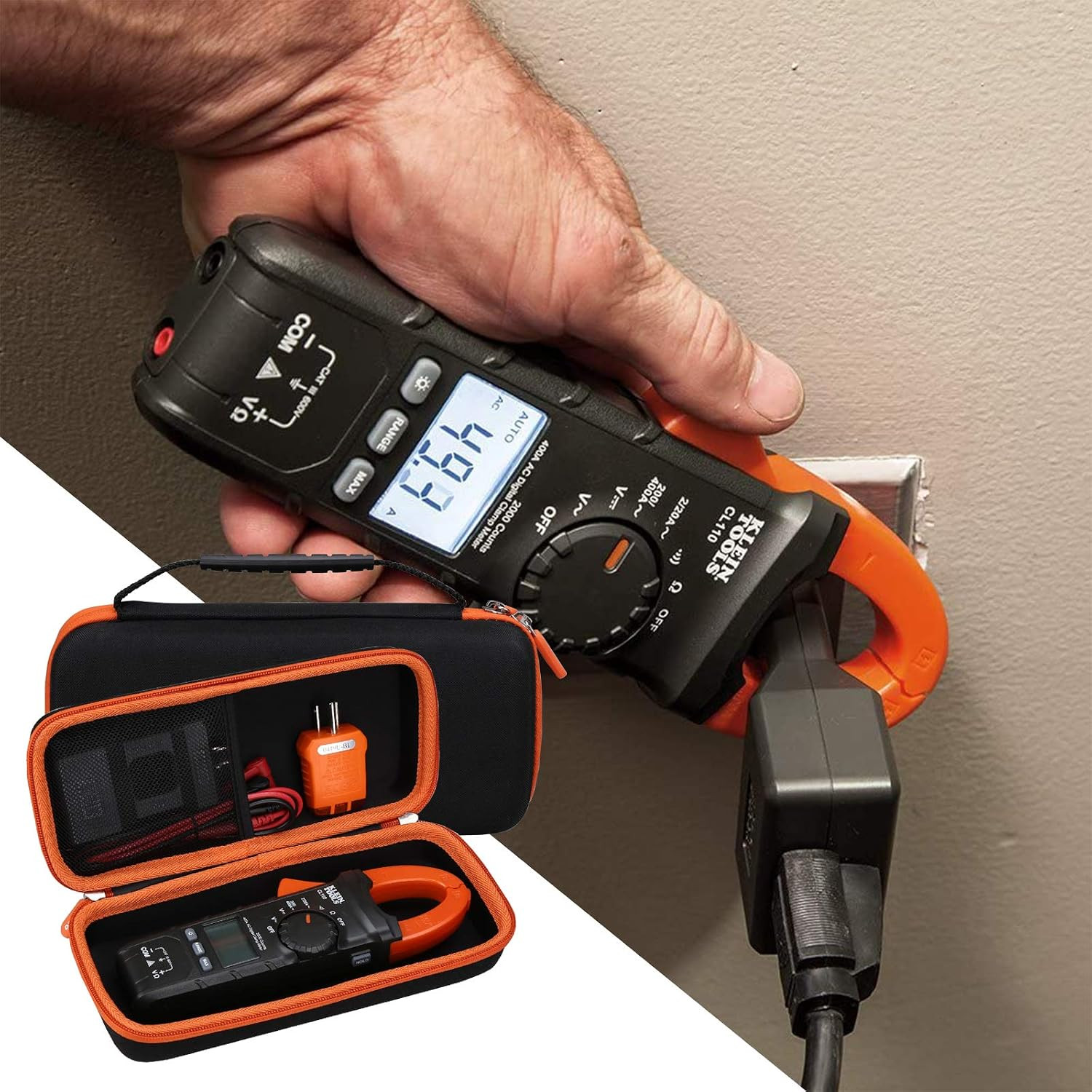 Case Compatible with Klein Tools CL120 CL110 Digital Clamp Meter, Portable Hard