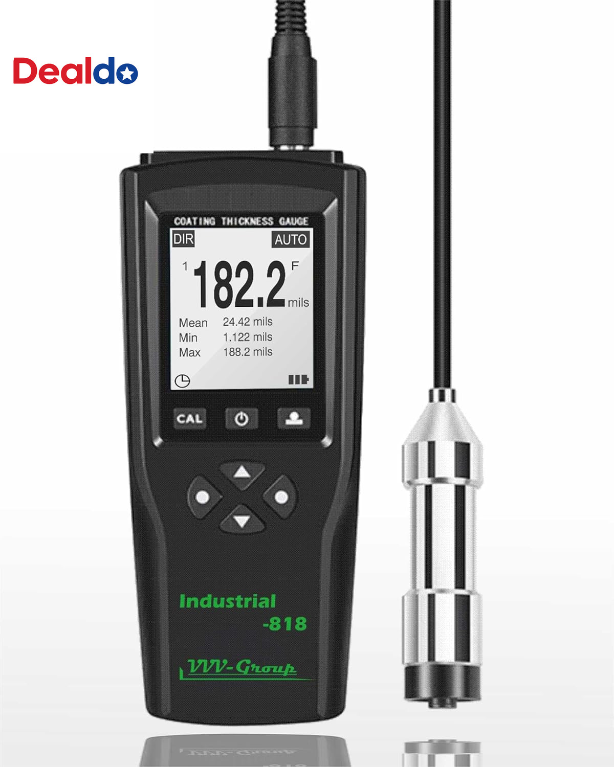 Digital Professional Coating Thickness Gauge Industrial-818 Paint Meter for Fe/N