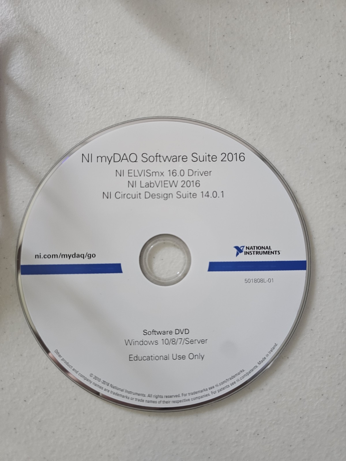 National Instruments NI myDAQ Data Acquisition DAQ LabVIEW w/ Probes USB Disc