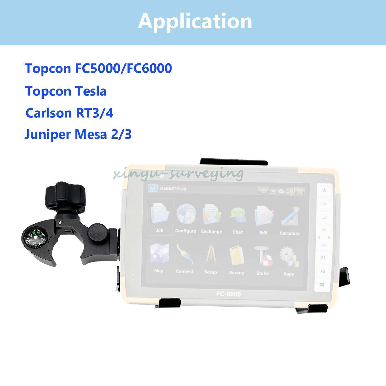 TC-4 & TC-8-23 Bracket for Topcon FC6000 FC5000 Carlson RT3/4 Juniper Mesa 2/3