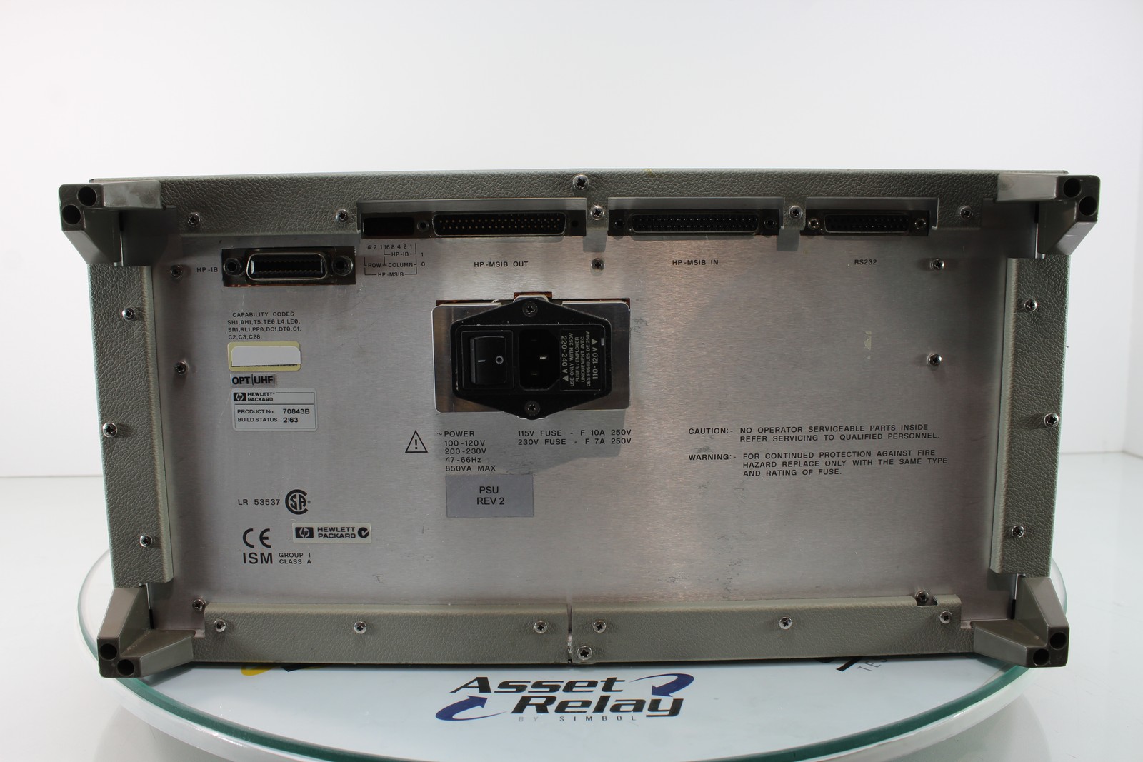 Agilent HP 70843B 12Gb/s Bit Error Rate Tester BERT UHF Analyzer