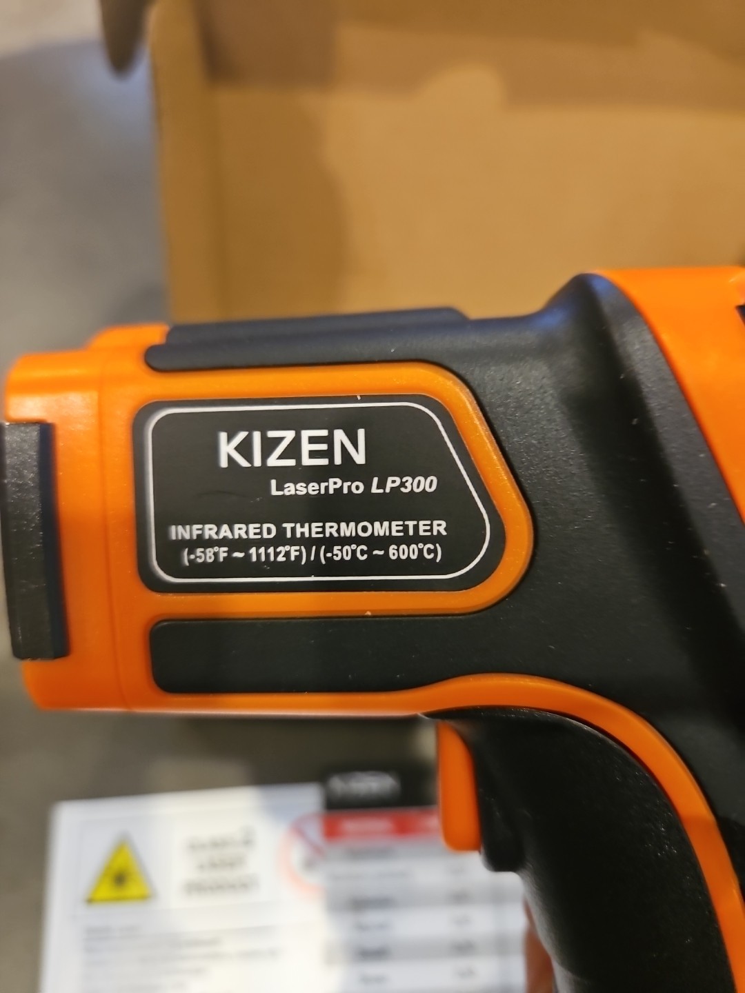 KIZEN Infrared Thermometer LaserPro LP300 Handheld Temperature Gun Orange