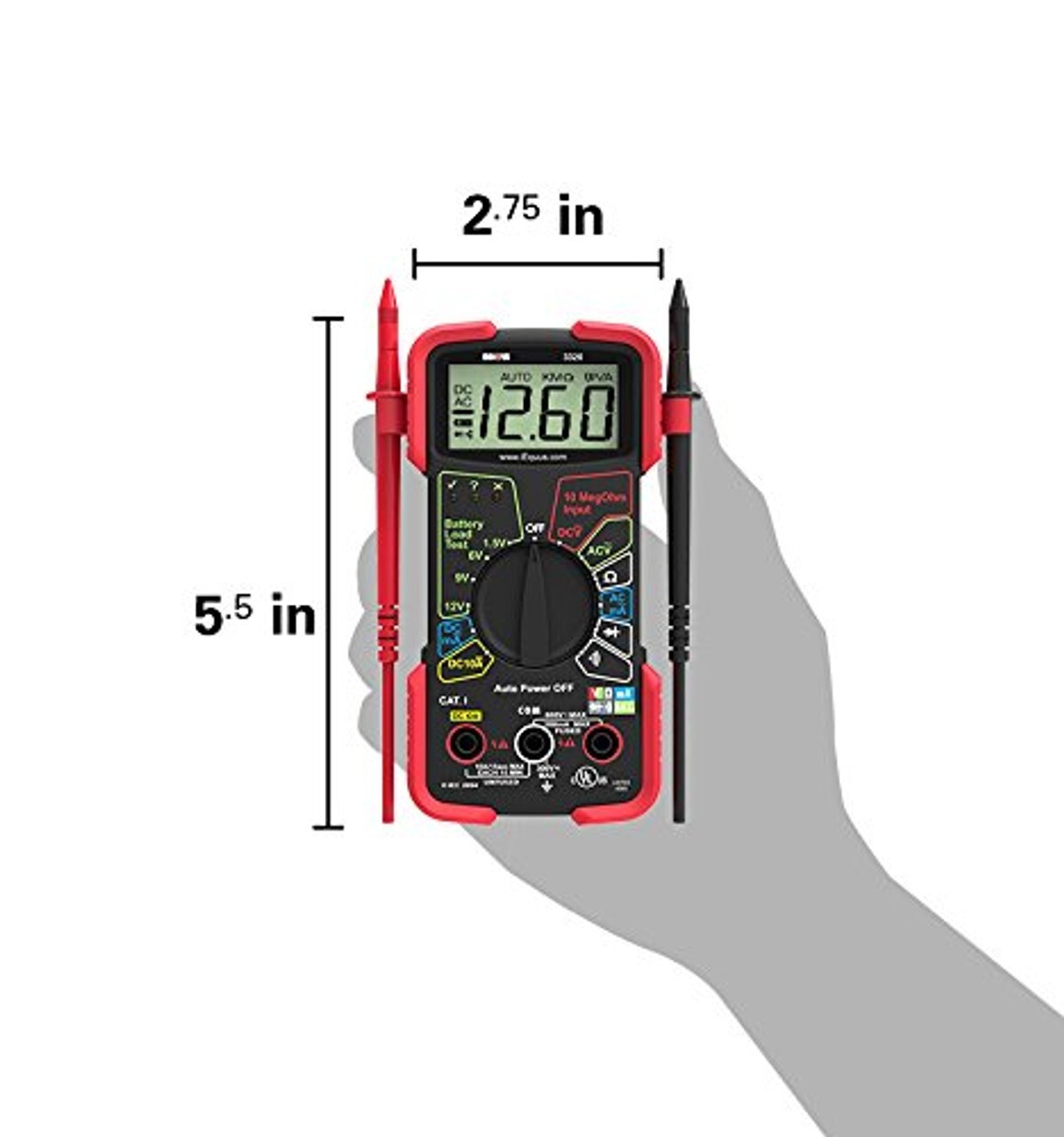 Innova 3320 Auto-Range Digital Multimeter (10 MegOhm)/UL, 9 Function