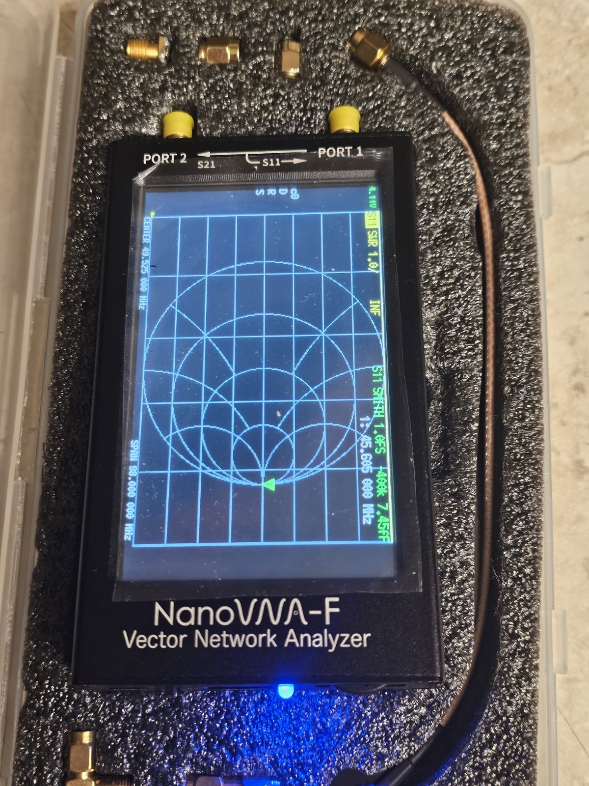 NanoVNA-F Vector Network Antenna Analyzer 10K-1500MHz 4.3″ TouchScreen W/ Button