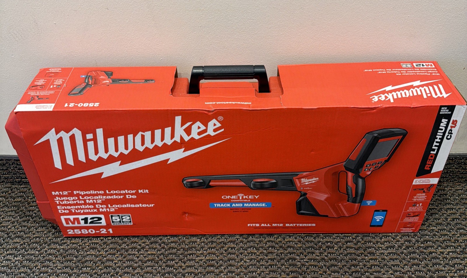 Milwaukee 2580-21 M12 Cordless Pipeline Locator Kit W/ Case***FREE SHIPPING***