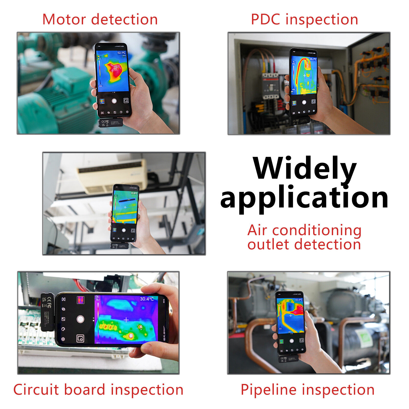 UNI-T UTi120Mobile Thermal Imager for Android Type-C -20℃~400℃ Auto Alarm Record
