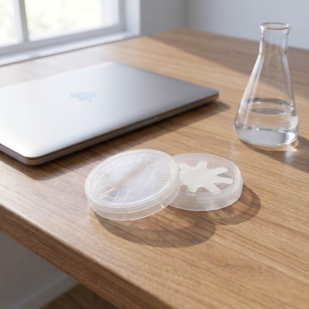 2Pcs Single Wafer Carrier Case: 2″ Cleanroom Storage Box, Includes Container,