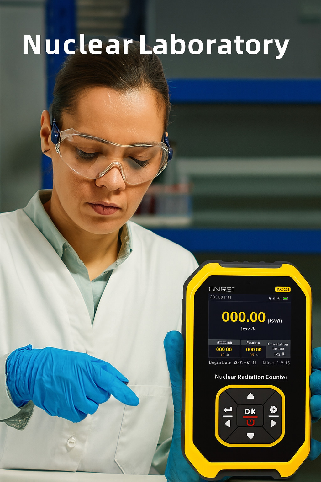 Geiger Counter Nuclear Radiation Detector Gamma X Beta Ray LCD Monitor