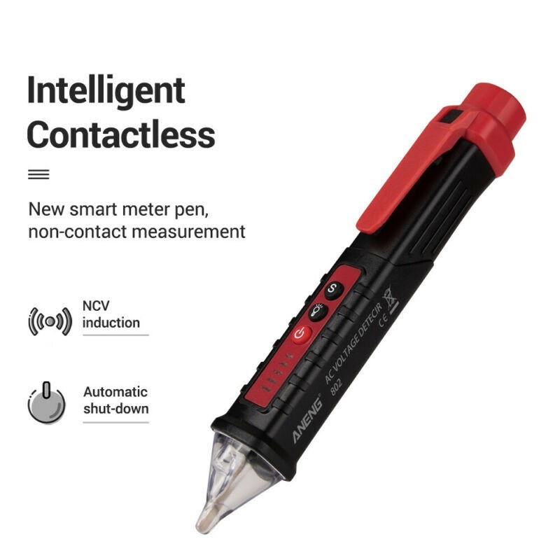 12-1000V LED Electric Live Wire Tester Pen Non-Contact AC Voltage Detector Pen