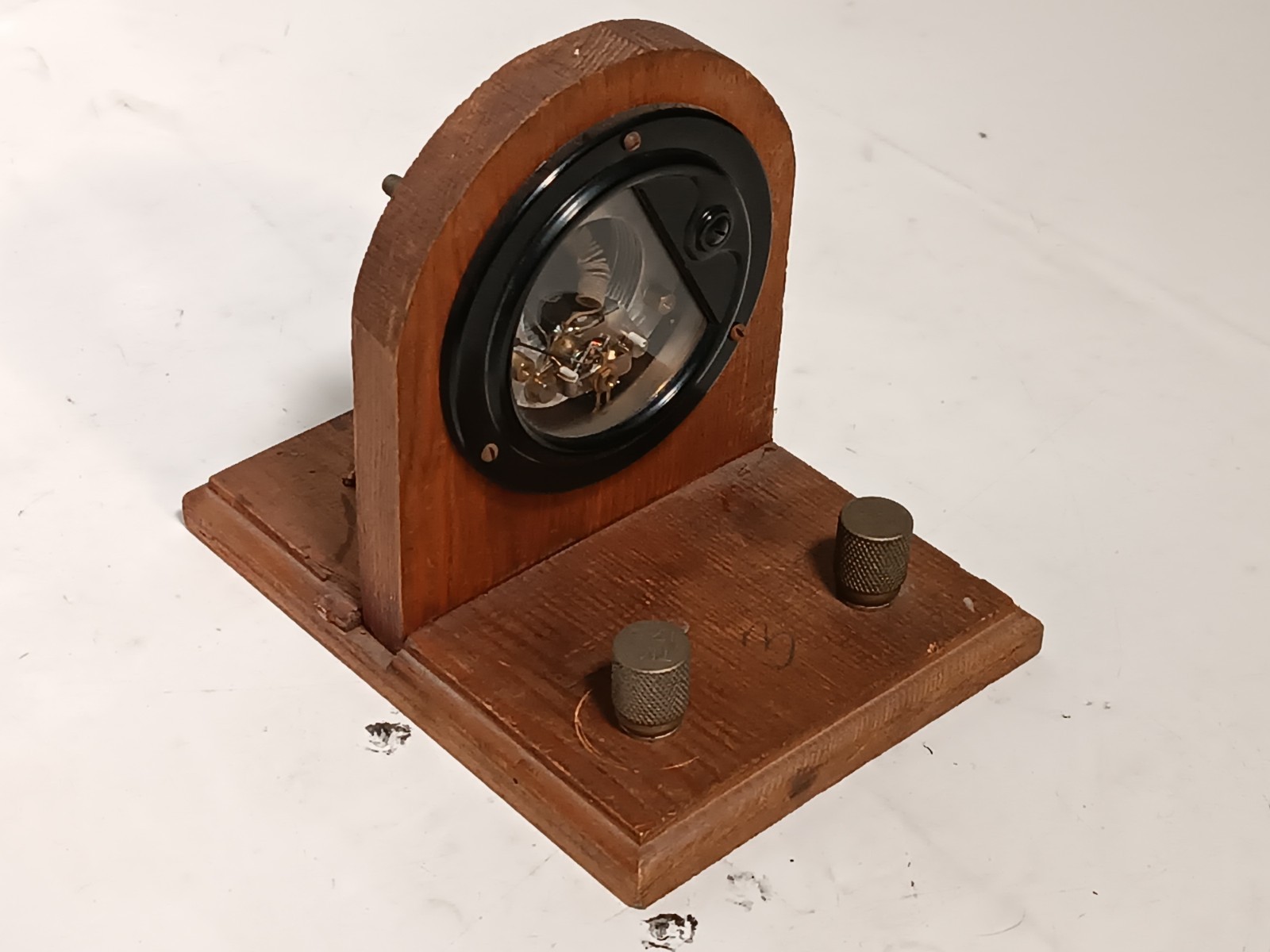 Unbranded Electrical Meter In Portable Wooden Case, Missing Dial Face