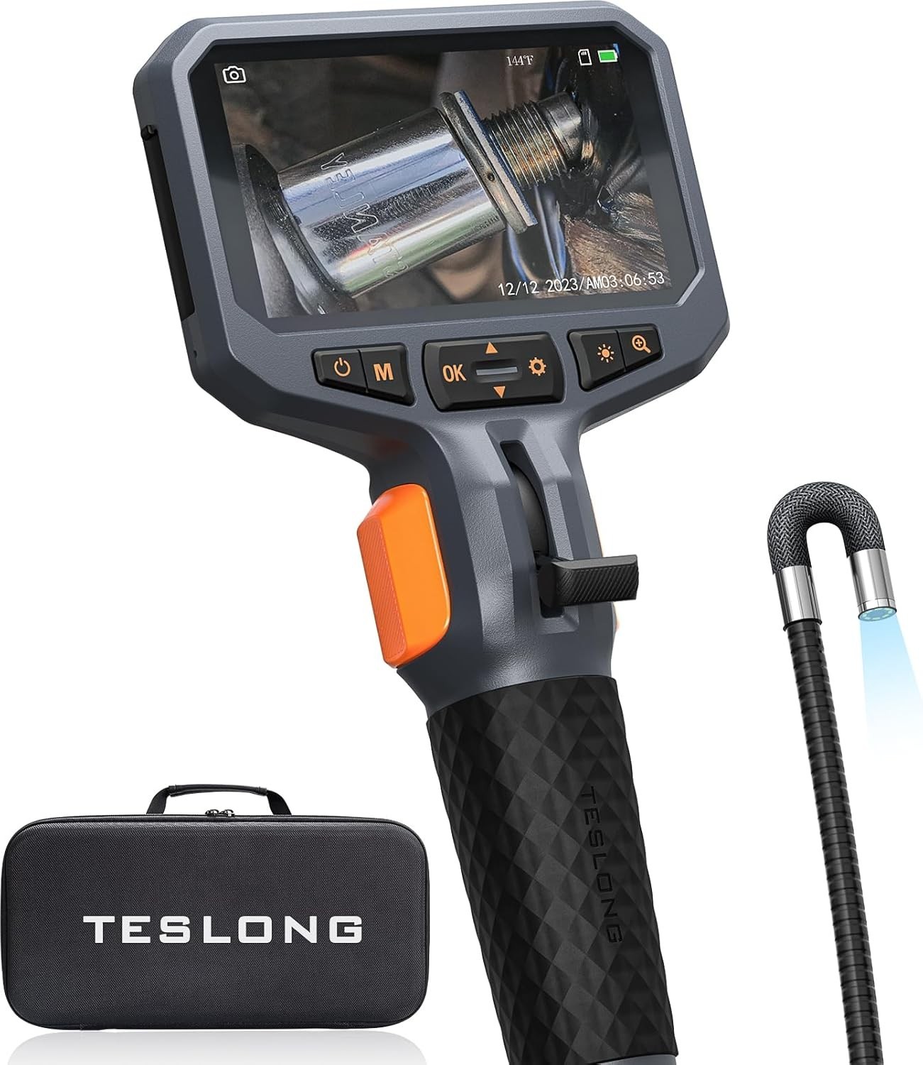 Articulating Borescope, Mechanic Endoscope Tool for Automotive Engine HVAC Wa…