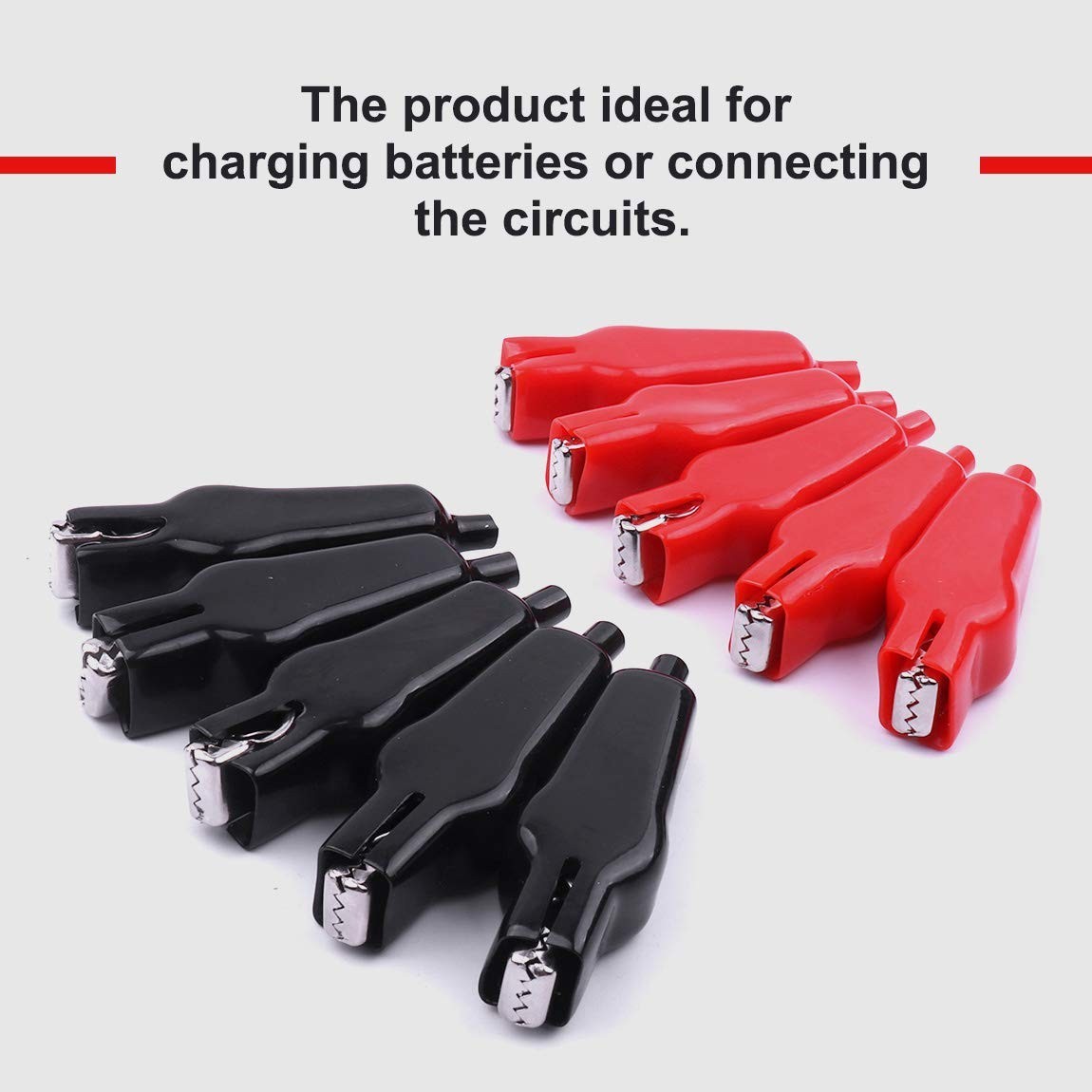 20PCS Heavy Duty Alligator Clips, 20A Insulated Spring Loaded Clamps for Testing