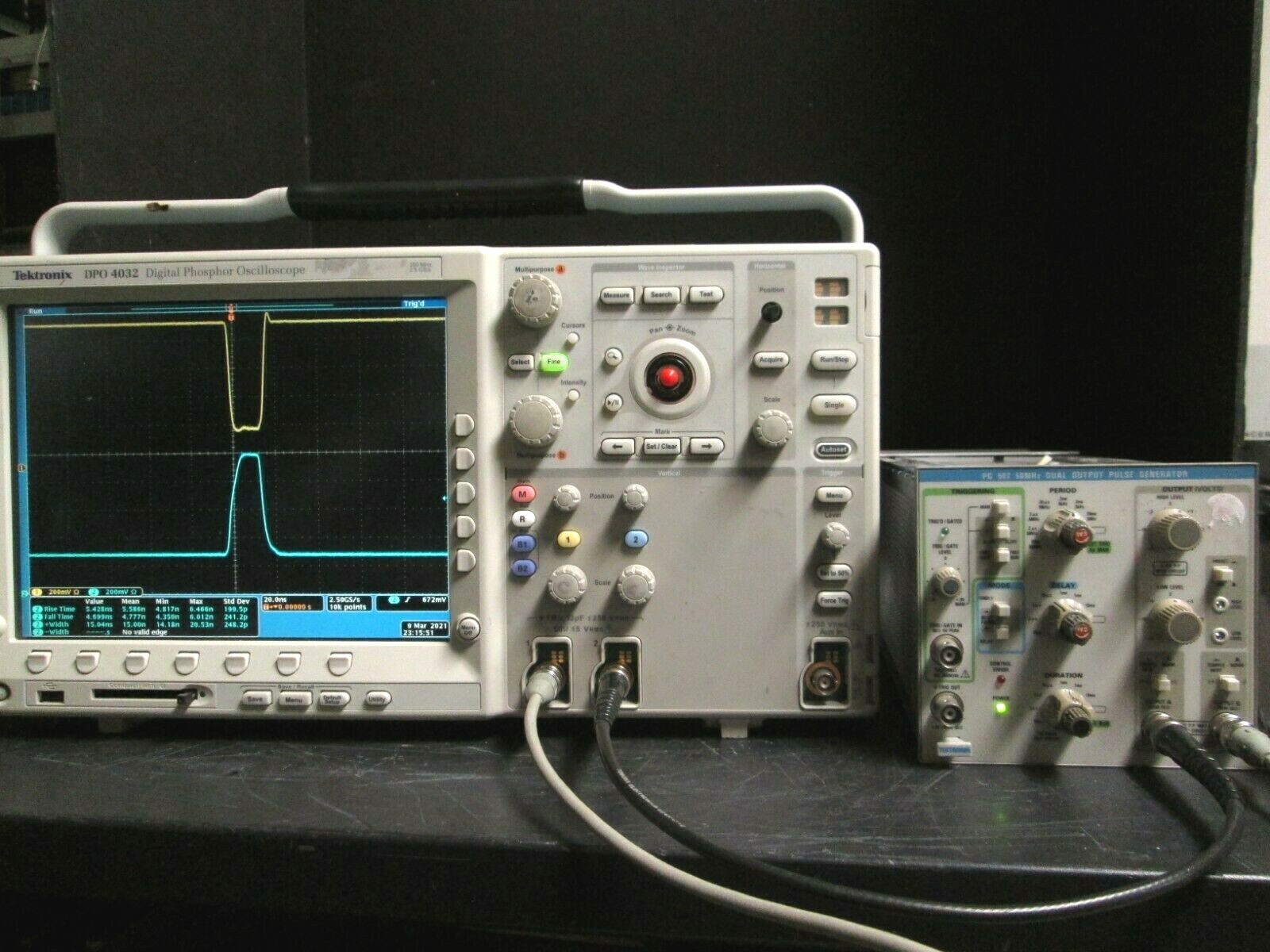 Pulse Generator 50 MHz Dual Output TESTED! Tektronix PG507