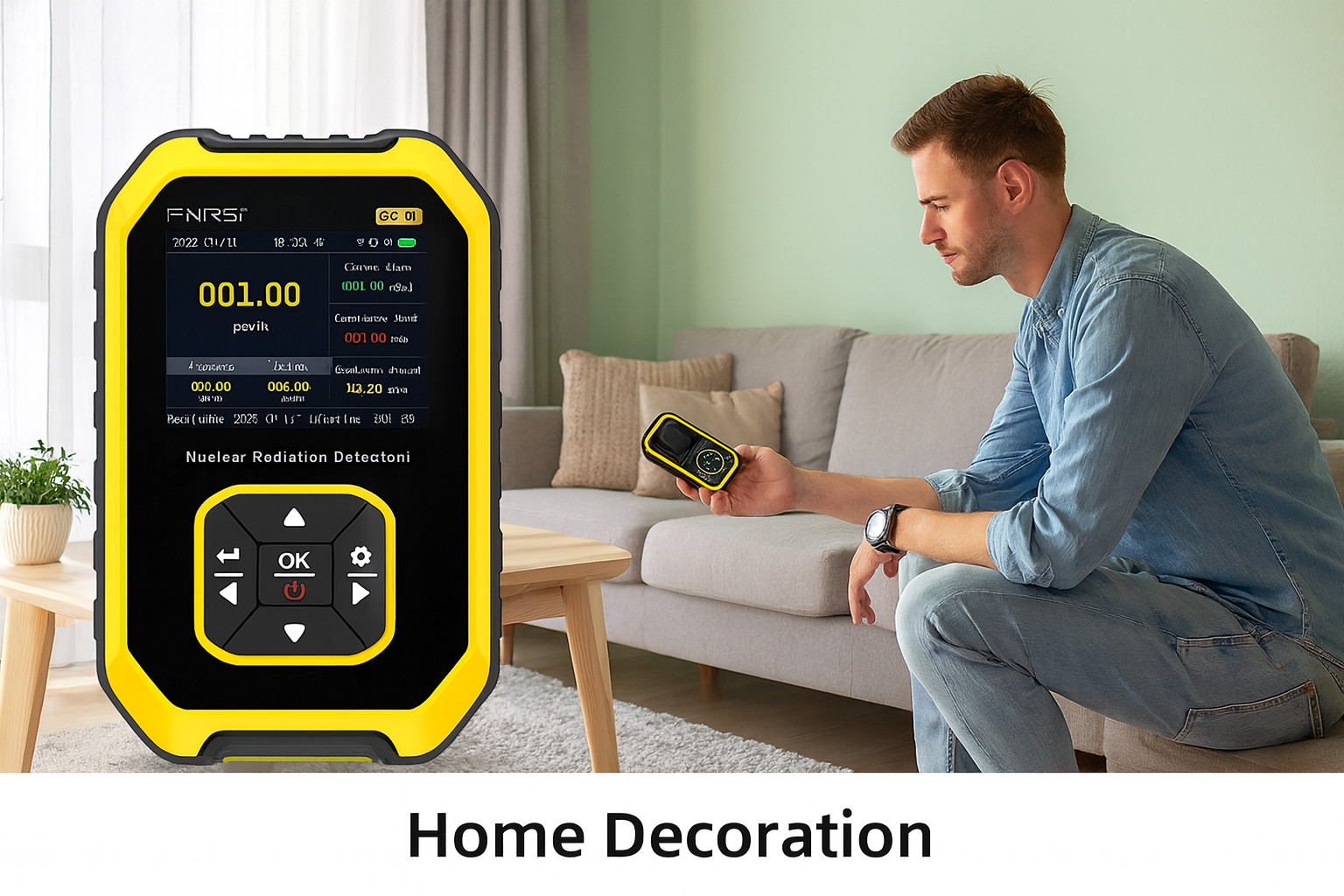 Geiger Counter Nuclear Radiation Detector Gamma X Beta Ray LCD Monitor
