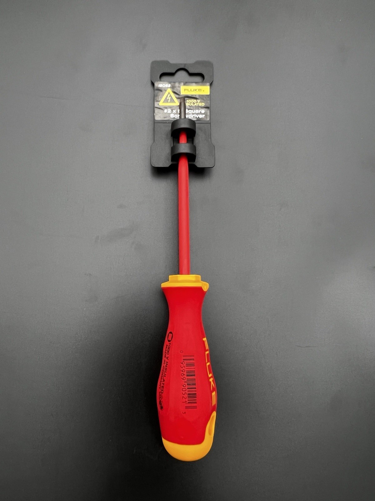 Fluke ISQS2 Insulated #2 Robertson Square Screwdriver 1000V 7 Inch