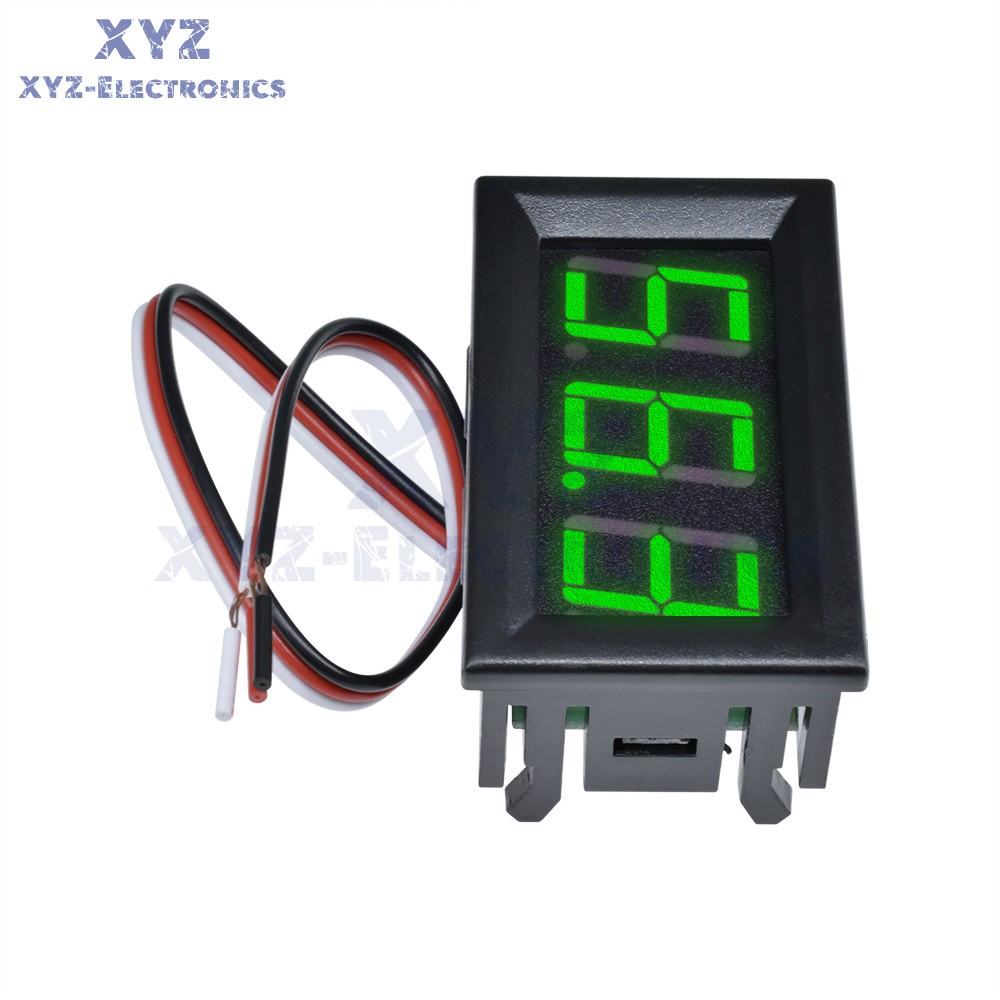0.56 inch LED Display DC0V-100V Panel Meter Digital Voltmeter Three Wires 5Color