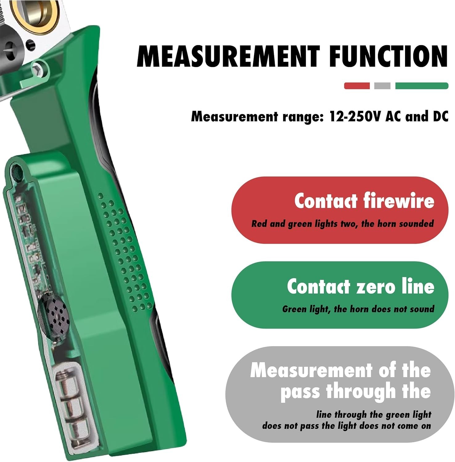 8-in-1 Wire Stripper for Electrician: Needle Nose Pliers with Voltage Green