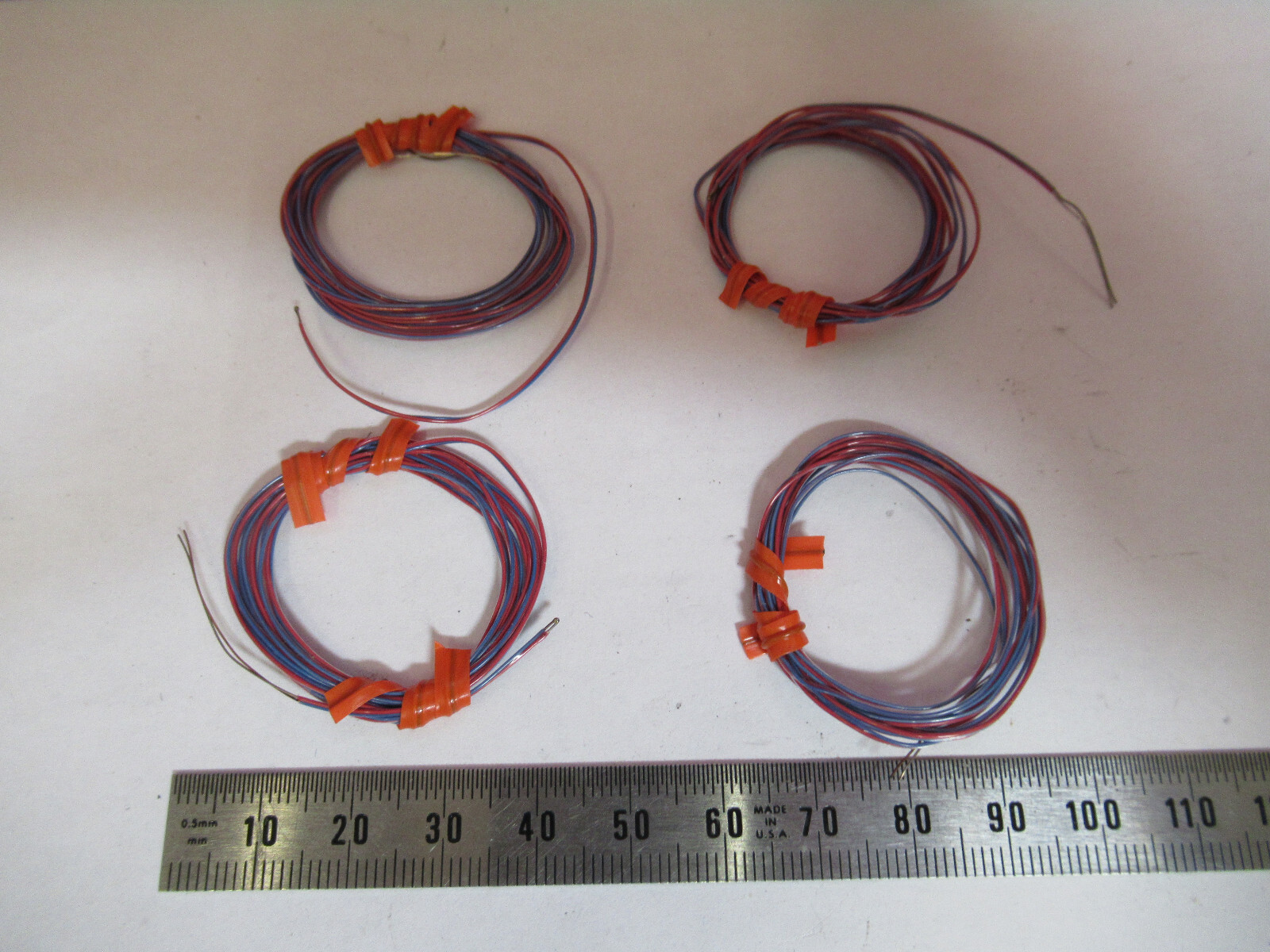 LOT 4ea THERMOCOUPLE OMEGA 36in .010in PTFE Copper Constantan AS PICTURED S3-B01