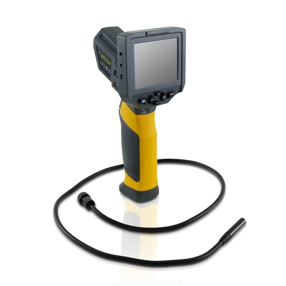 3MP Hi-Res Portable Borescope Snake Inspection Camera Built-in 3.5” Color LCD