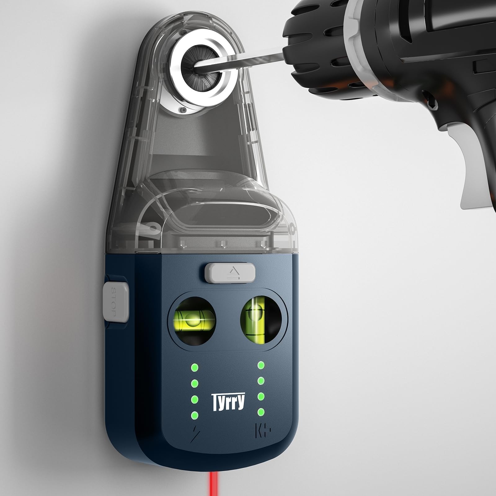 Tyrry DC10-US-12 4-in-1 Laser Level Tool Line Laser Drill Dust Collector Wall