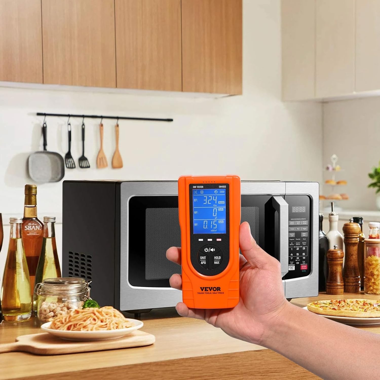 EMF Meter Electromagnetic, 3-in-1, Radiation Detector, 5Hz-3.5GHz, Rechargeable