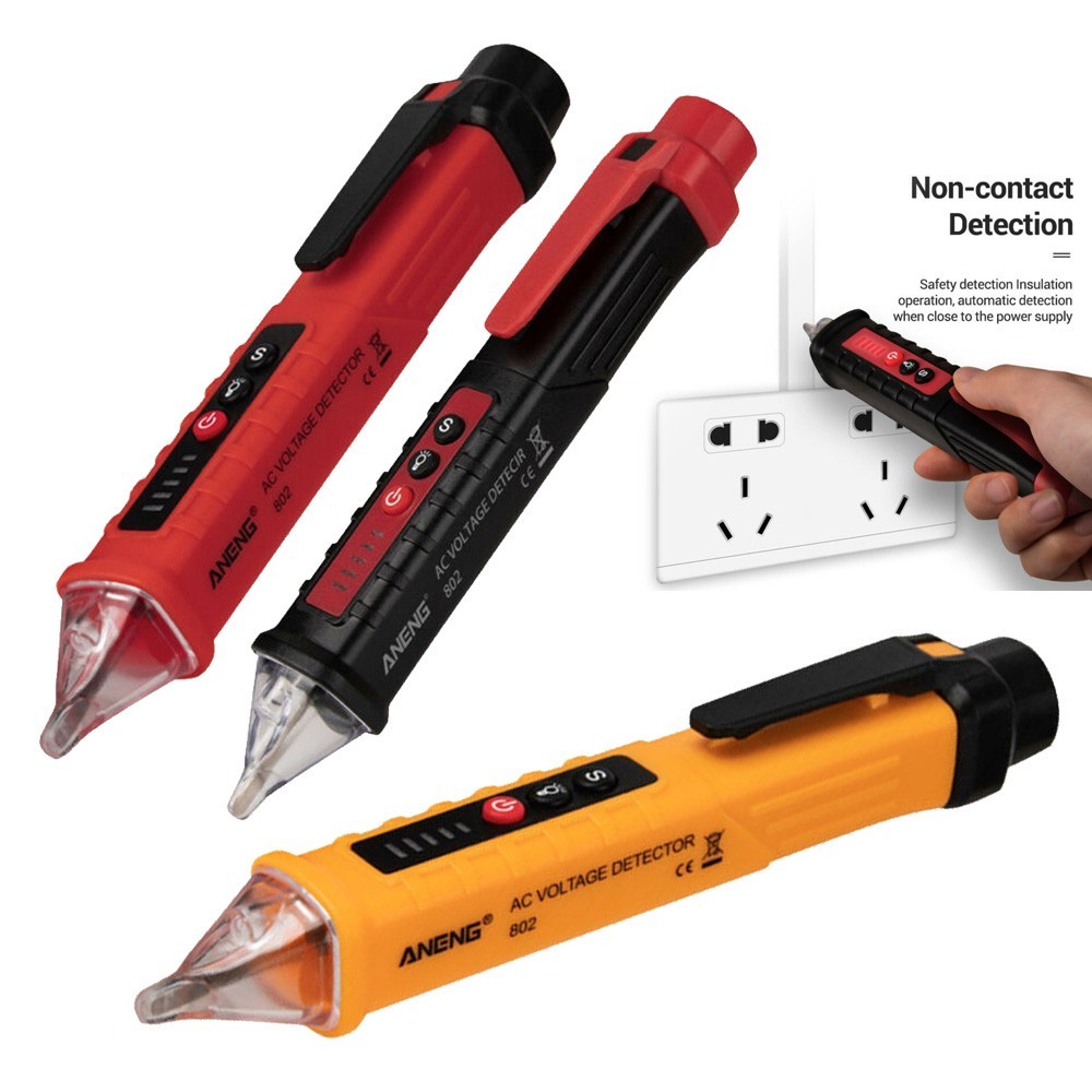 12-1000V LED Electric Live Wire Tester Pen Non-Contact AC Voltage Detector Pen