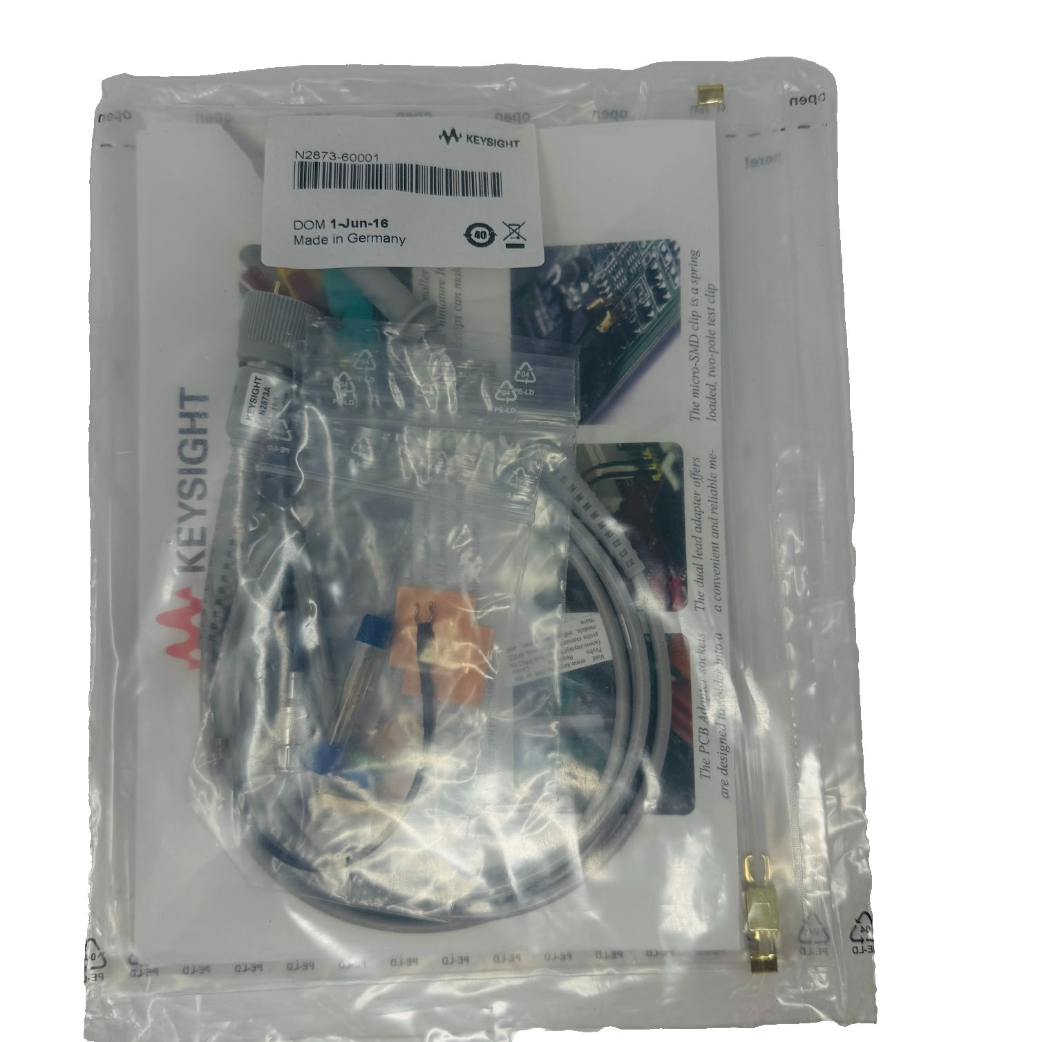Keysight N2873A Passive Probe 10:1 500MHz with N2873-60001 Kit – Made in Germany