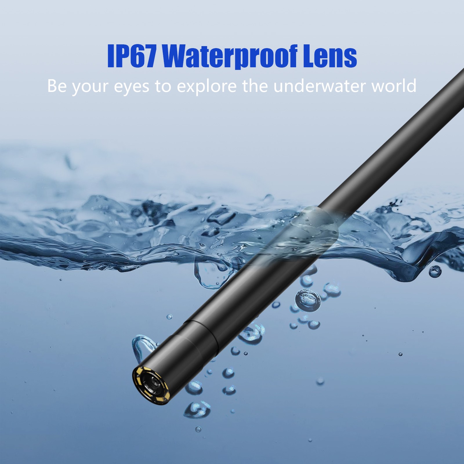 LCD Endoscope 1080P HD Industrial Borescope 4.3inch 8mm Inspection Snake Camera