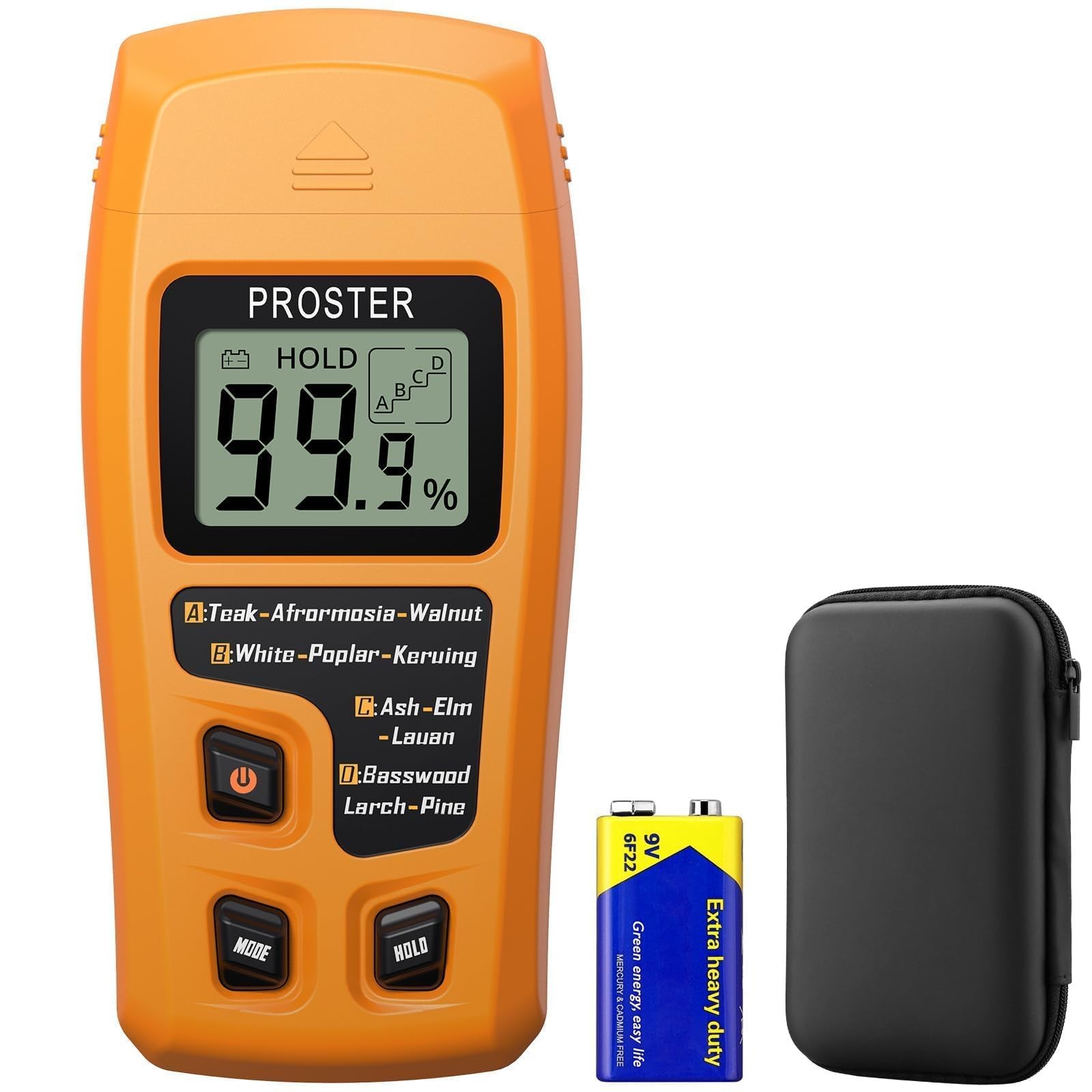 Digital Wood Moisture Meter Pin Type 4 Modes LCD Damp Tester Firewood Paper