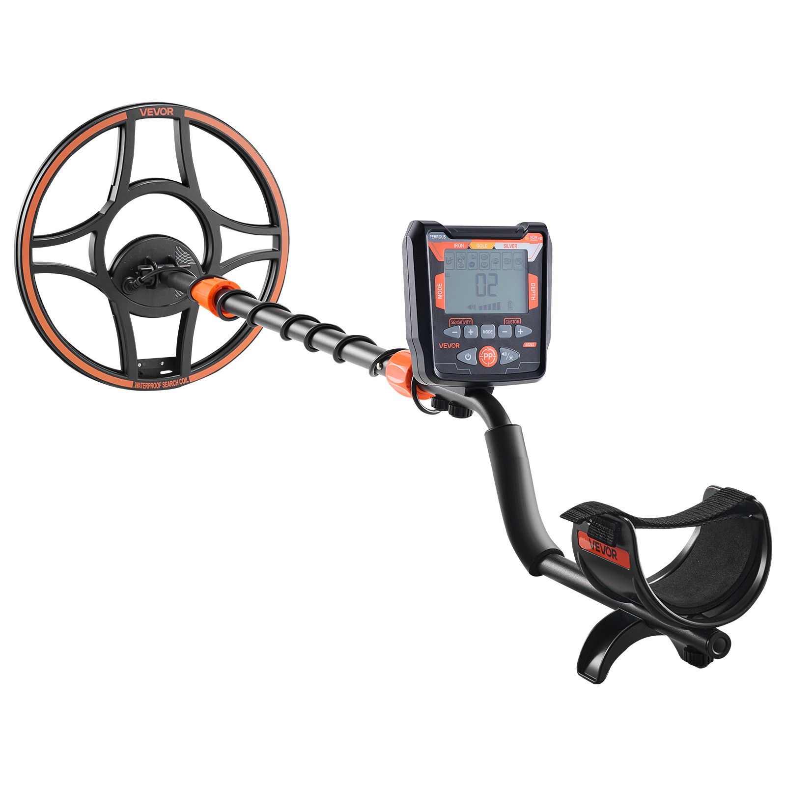 VEVOR Metal Detector for Adults 12″ Professional Gold Detector Waterproof Coil