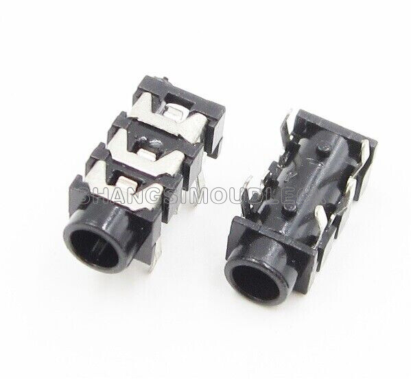 10Pcs 5Pin 3.5mm Stereo Headphone Audio Jack Earphone Socket NEW-