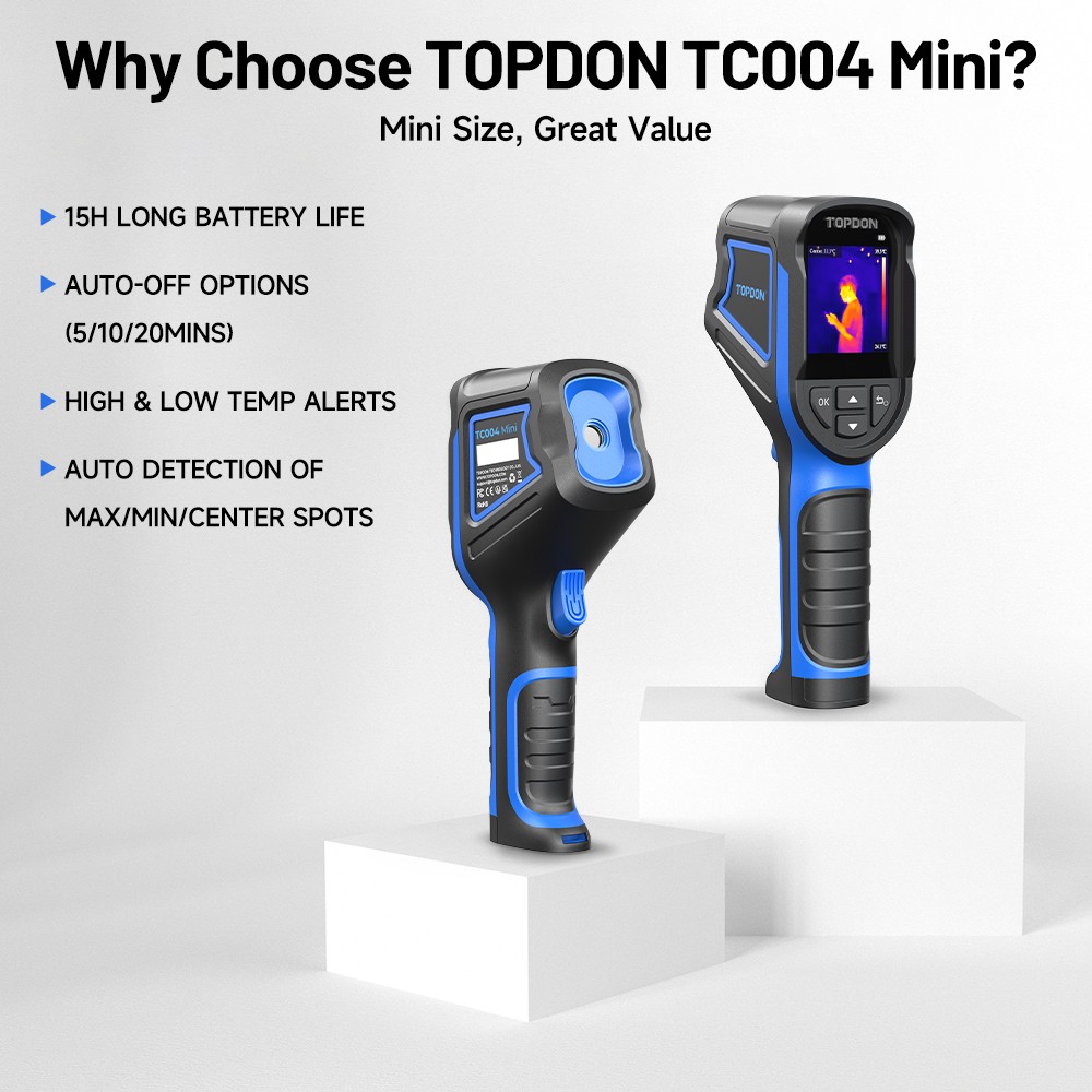 TOPDON Advanced Handheld Thermal Imaging Camera Infrared Thermometer TC004 Mini