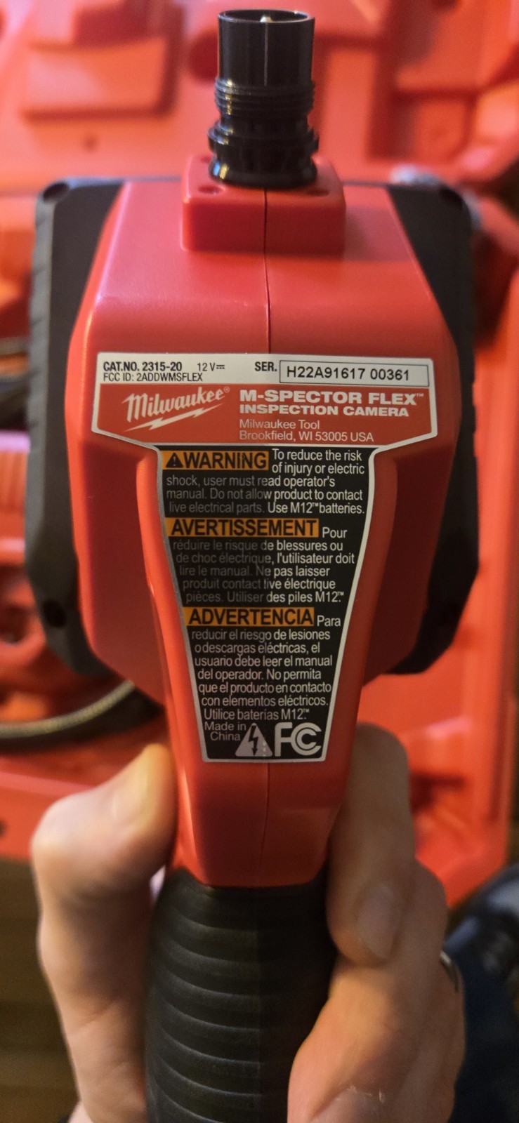 Milwaukee M12 2315-21 M-Spector Flex 3 Ft. Cordless Inspection Camera Cable Kit