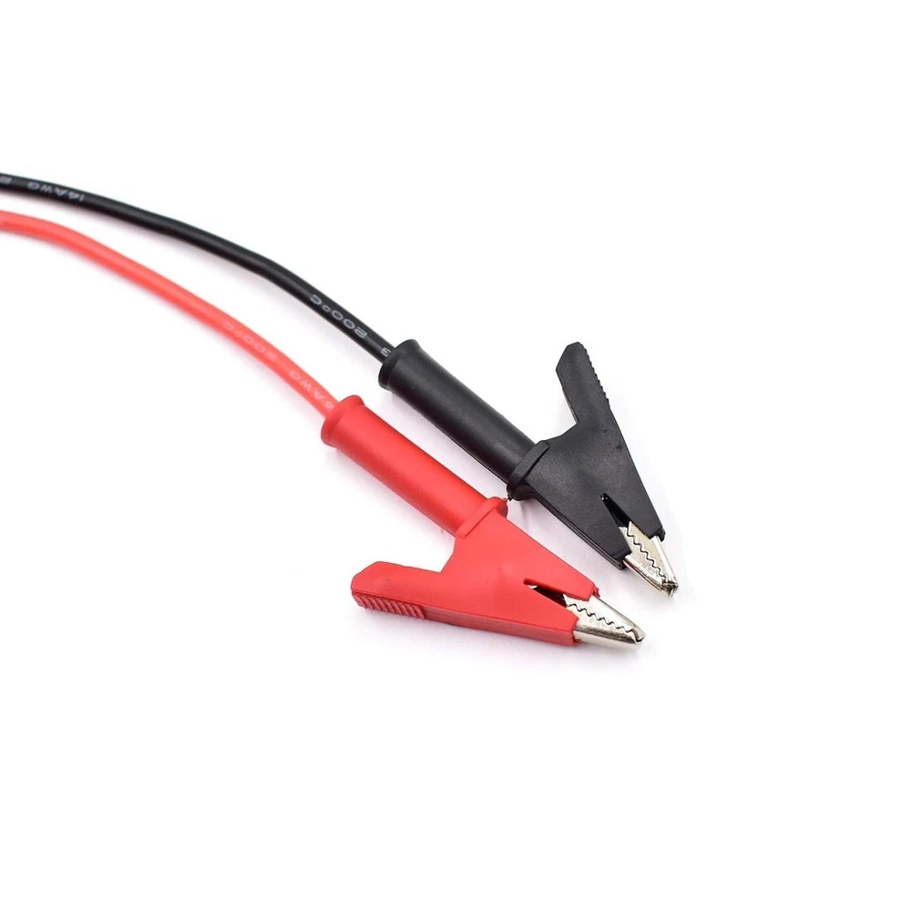 2 Pcs Dual Ended Crocodile Alligator Clips, 14AWG Lead Wire Cable with Insul…