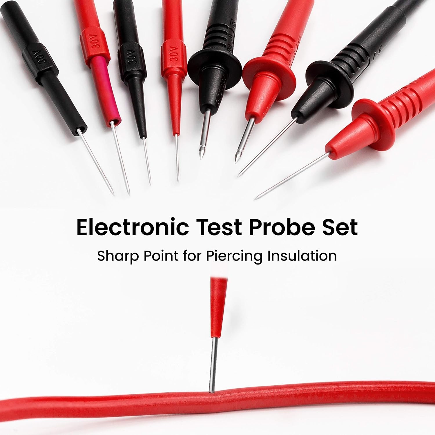 23PCS Multimeter Leads Kit with Replaceable Precision Probes Set and Alligat…