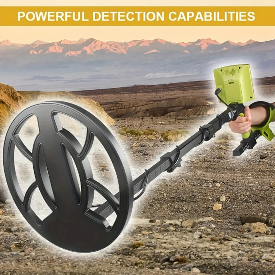 Metal Detector Adults Waterproof 10in Coil LCD Pinpointer Gold Treasure Hunt