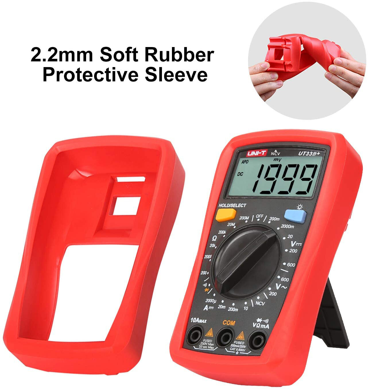 UNI-T UT33B+ Digital Multimeter LARGE LCD DC/AC Ω Amp Res Backlight SHIP FROM US